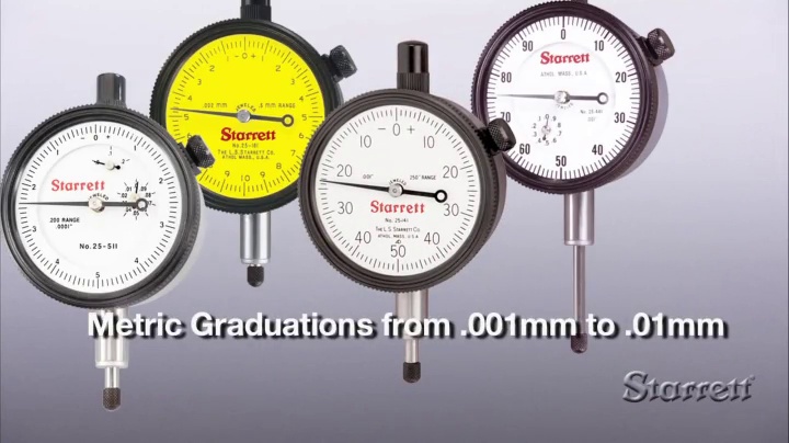 STARRETT 709ACZ | Indicatore Di Test Del Quadrante 0-0.030 Pollici 1.375 Diametro | 2ZUK4