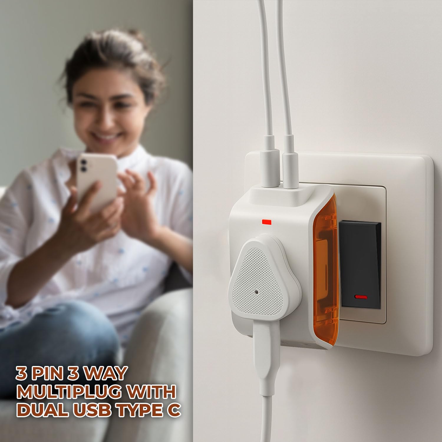 EMBOX Multi Plug Adapter with USB C & A | Universal 3 pin Plug Socket | Compact Travel Adapter for Mobile, Laptop & Tablet | Surge Protection | Fast Charging USB Wall Plug, Pack of 1 — Amazon image 6
