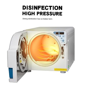 Digital LED Screen Automatic Steam Sterilizer Autoclave High Temperature Class N Lab Sterilizer Equipment/Button Automatic Drying Function with Heating Coil (16L)