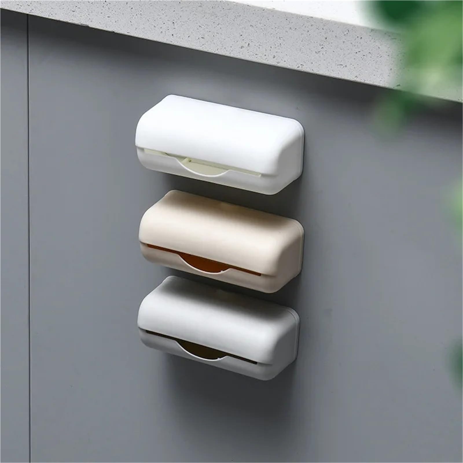Dispensador De Bolsas De Basura Caja de almacenamiento de bolsas de basura, dispensador de bolsas de basura for cocina, baño, soporte for bolsas de comestibles montado en la pared, contenedor de bolsa