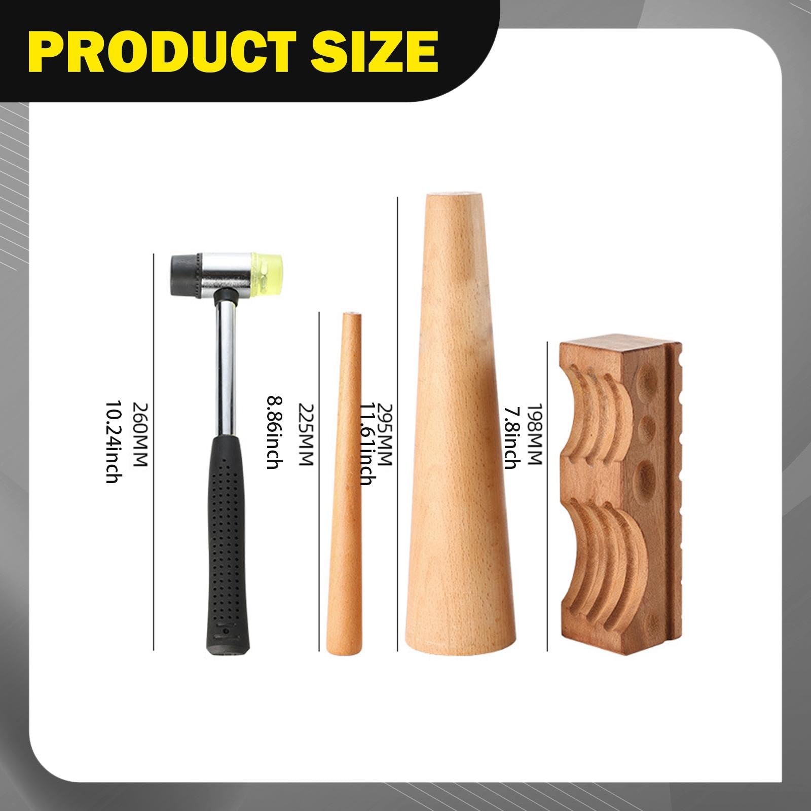 Set di Blocchi di Legno per Forgiatura, Strumento per Modellare Braccialetti, Strumenti per La Creazione di Gioielli E Braccialetti, Blocchi