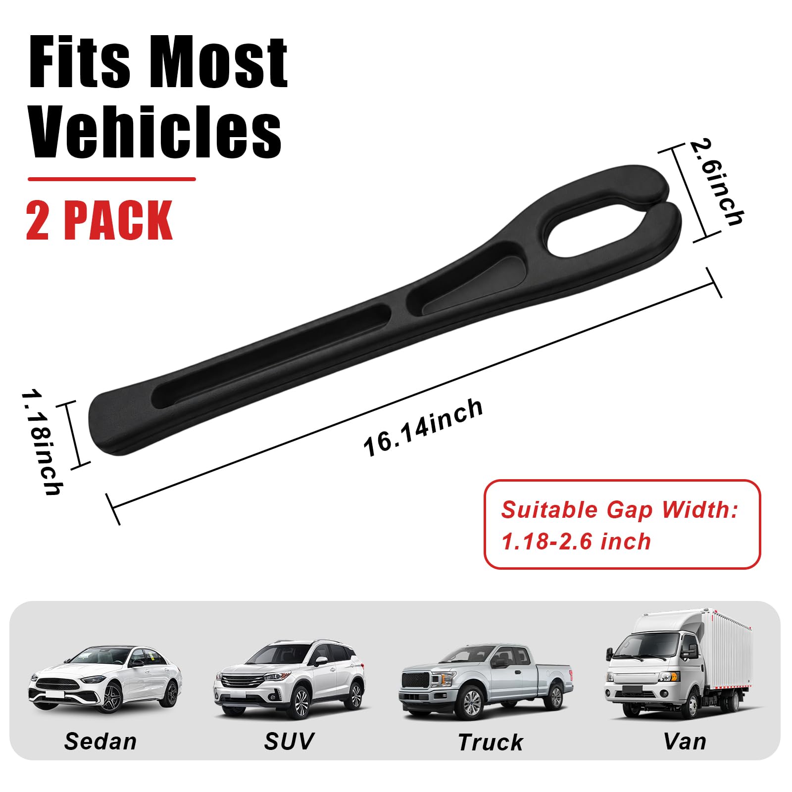 MTABCTY Car Seat Gap Filler Organizer 2 PCS Black Universal Seat Gap Plug Blocker Anti-Drop Console Catcher Phone Keys Storage for Car Truck SUV Auto Accessories Style3 view 2