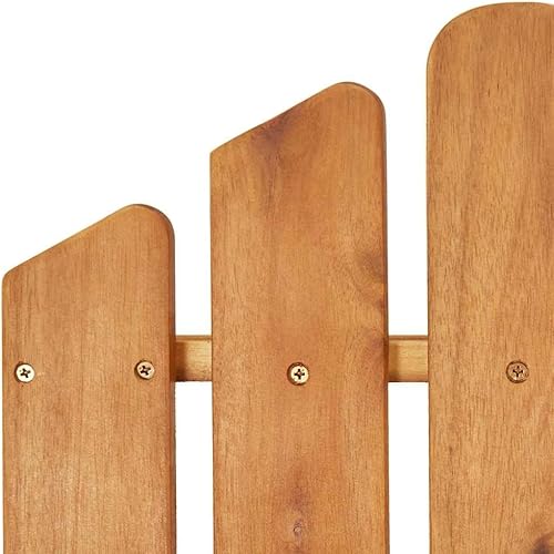 Miniatura 8 de Silla Adirondack plegable de madera de acacia maciza, muebles de patio al aire libre para jardín, playa, piscina, cómoda relajación, marrón