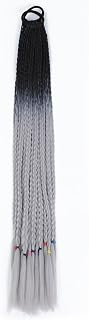 Colorful Pigtails Three-Strand Discrimination High Temperature Fiber Machine Made Dreadlocks Braids Long Ponytail for Girl (B36)