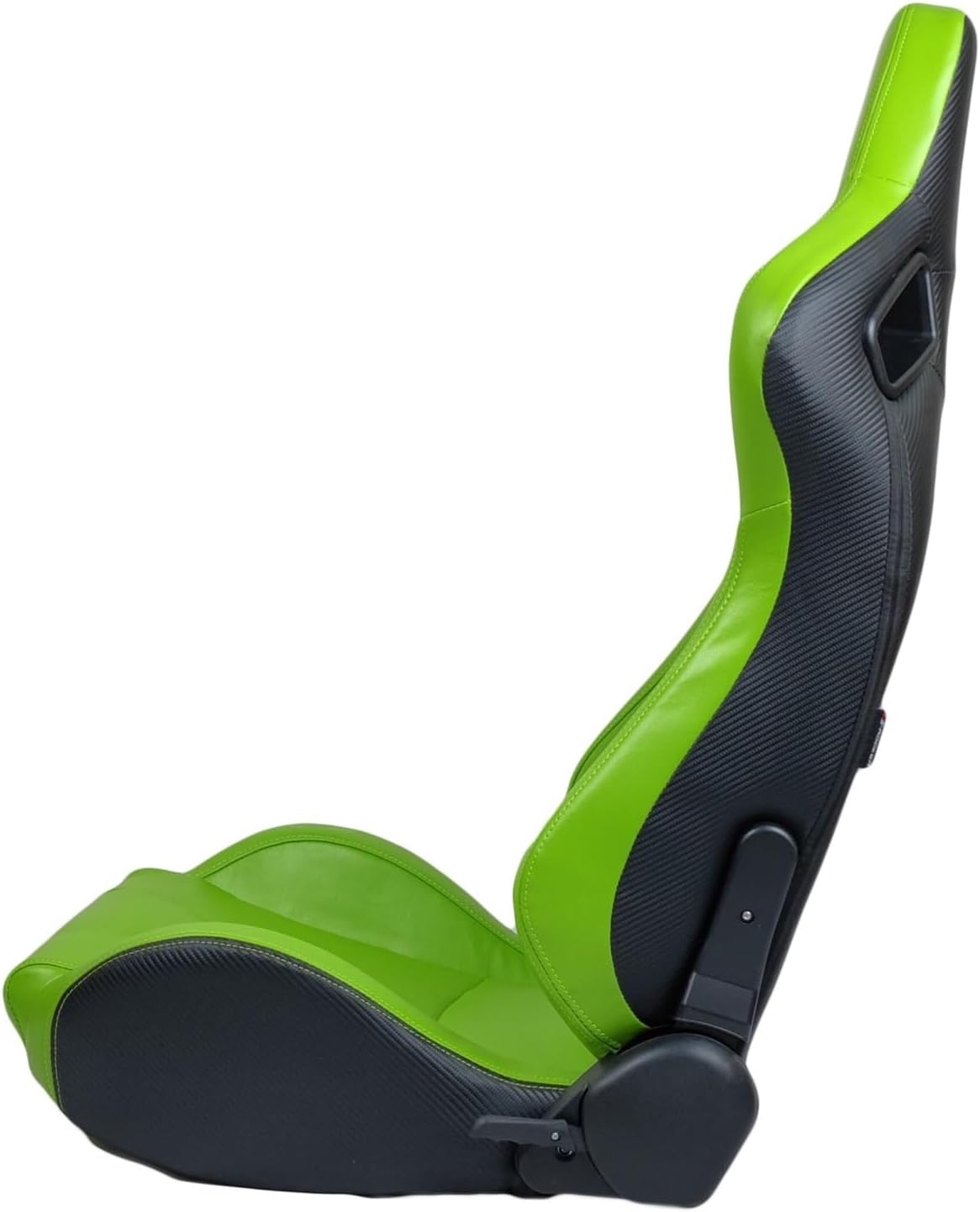 2PCS Universal Custom LOGO Green PU Leather Sport Bucket Racing Car Seats