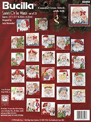 Kit broderie point de croix compté Bucilla 83446 Noël mercerie