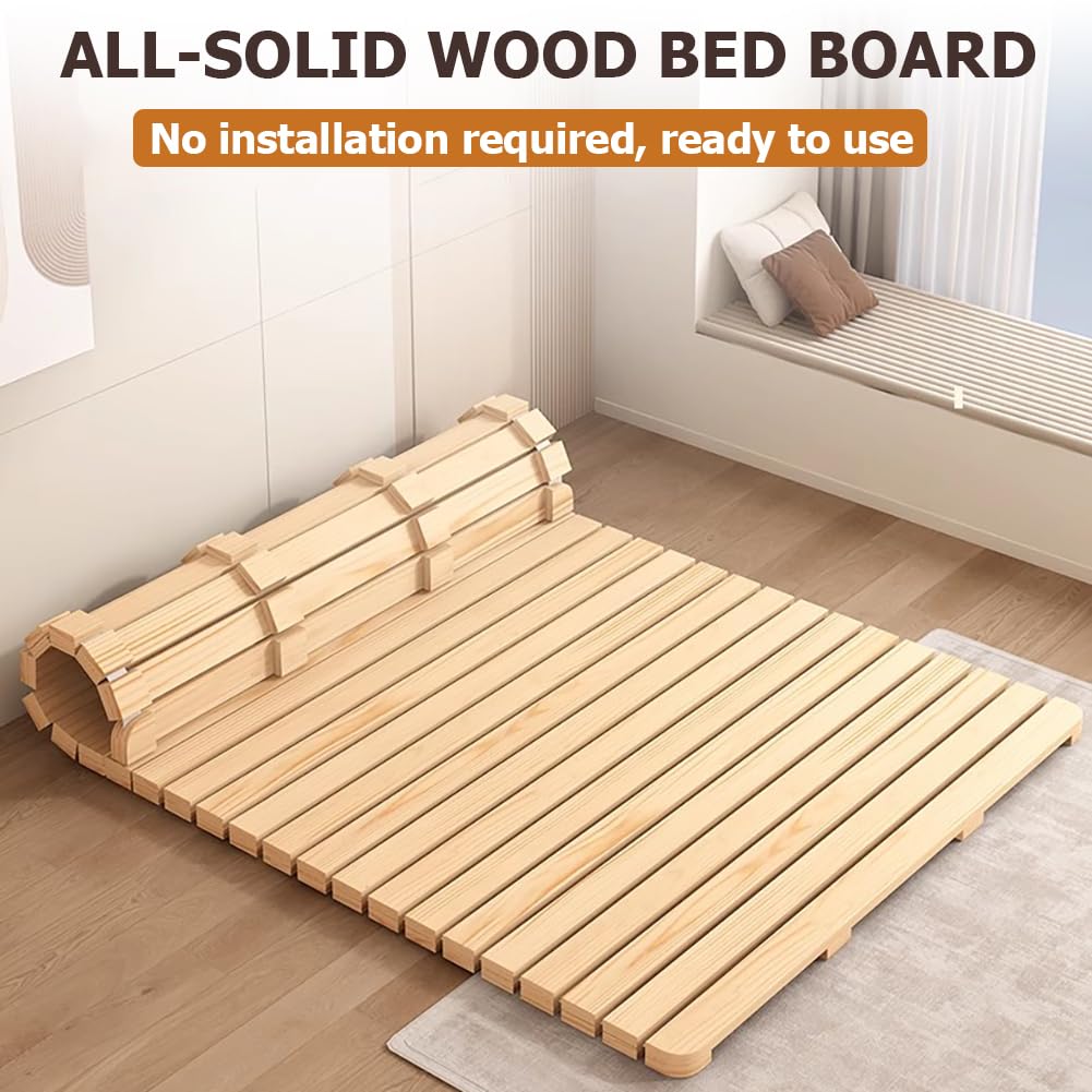 Amazon｜PA-DABAOO 折りたたみ可能な木製のロールタイプのスラット