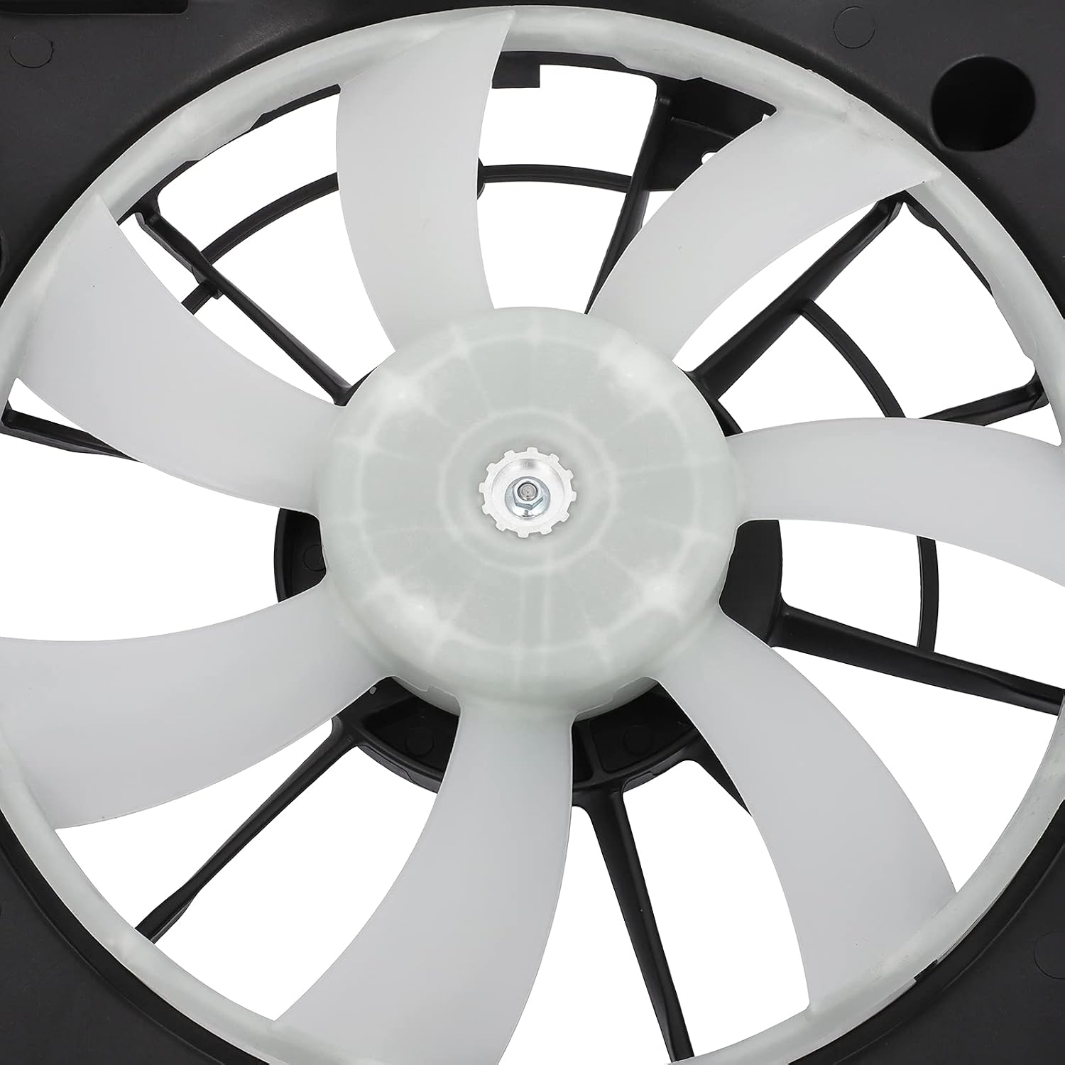 Radiator Cooling Fan Assembly Compatible with 2013-2019 for Toyota for RAV4 2.5L, Black&White Radiator Fan Direct Fit Replacement for Engine Cooling Fan