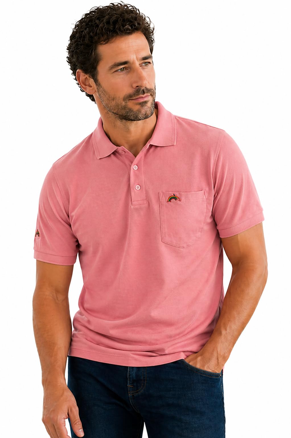 Men Regular fit Polo Neck Front Pocket ||Pocket Embroidery Casual Wear||Half Sleeve Side on Sleeve Embroidery|| Button Closer t Shirt for Men-picture-20
