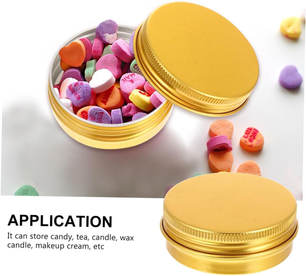 20pcs Aluminum Tin Cans Lids Cream Jars Metal Makeup Containers Storage Boxes for Diy Candles
