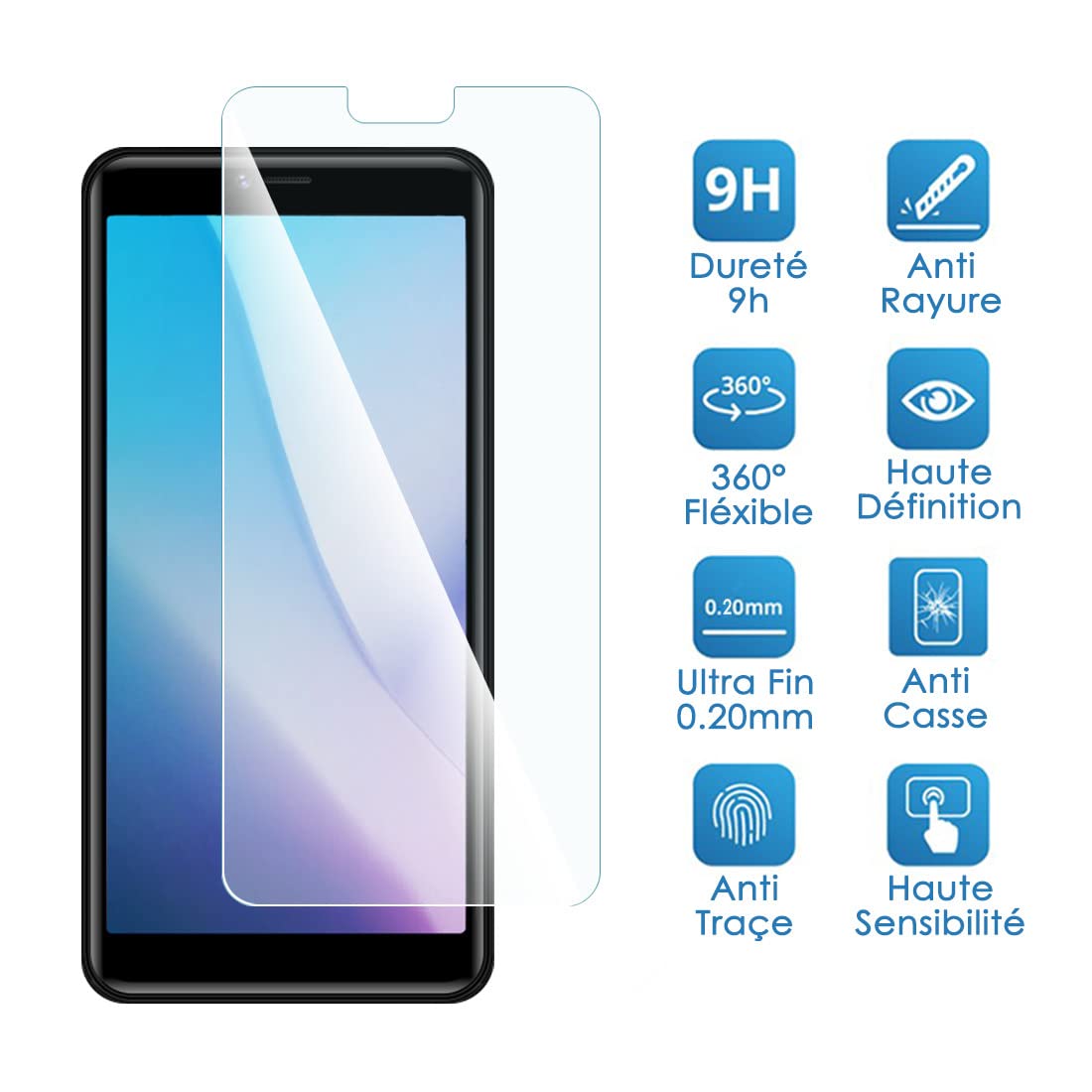 KARYLAX - Displaybeschermfolie van flexibel glas, hardheid 9H