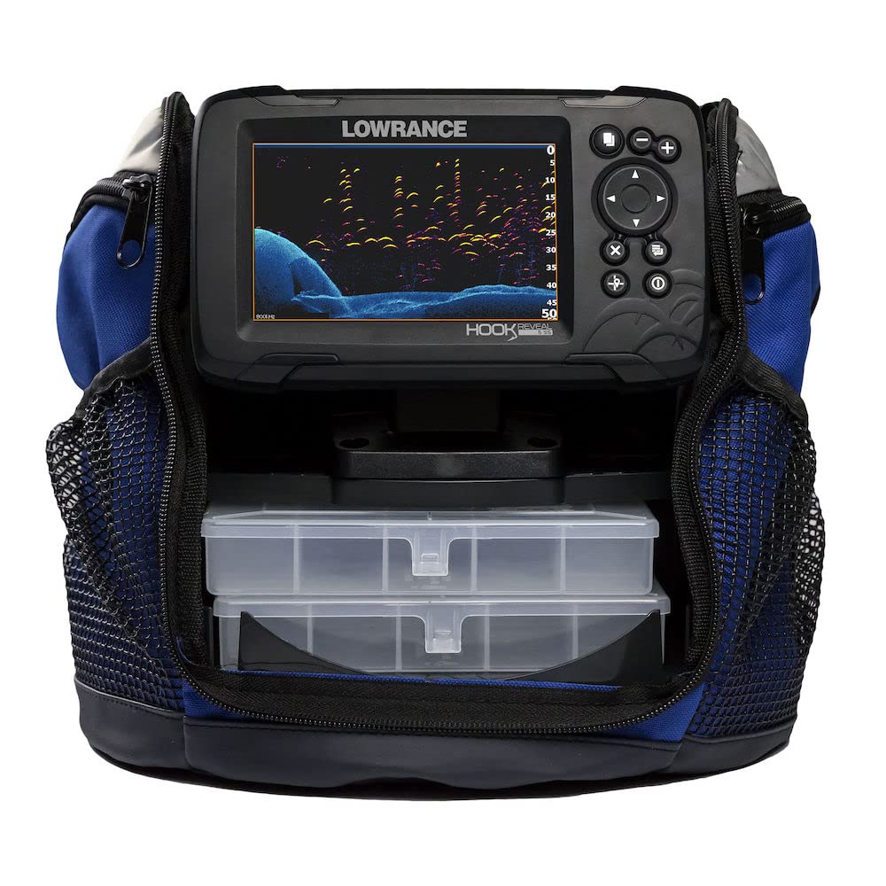 Lowrance Hook Reveal 5 Fish Finder - 5 Inch Screen with Transducer and C-MAP Preloaded Map Options