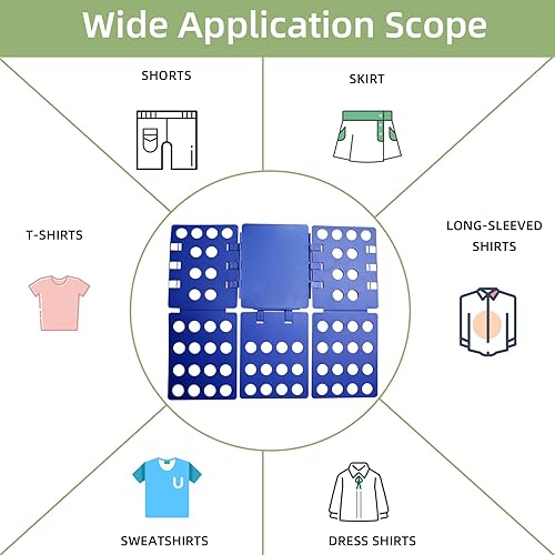 Miniatura 3 de Tabla plegable para camisetas, carpeta de ropa, organizador de lavandería, herramienta duradera, de plástico, fácil y rápido, plegable para niños,