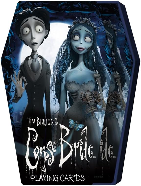 Aquarius Corpse Bride Shaped Premium Playing Cards - Corpse Bride Themed Deck of Cards for Your Favorite Card Games - Officially Licensed Corpse Bride Merchandise & Collectibles
