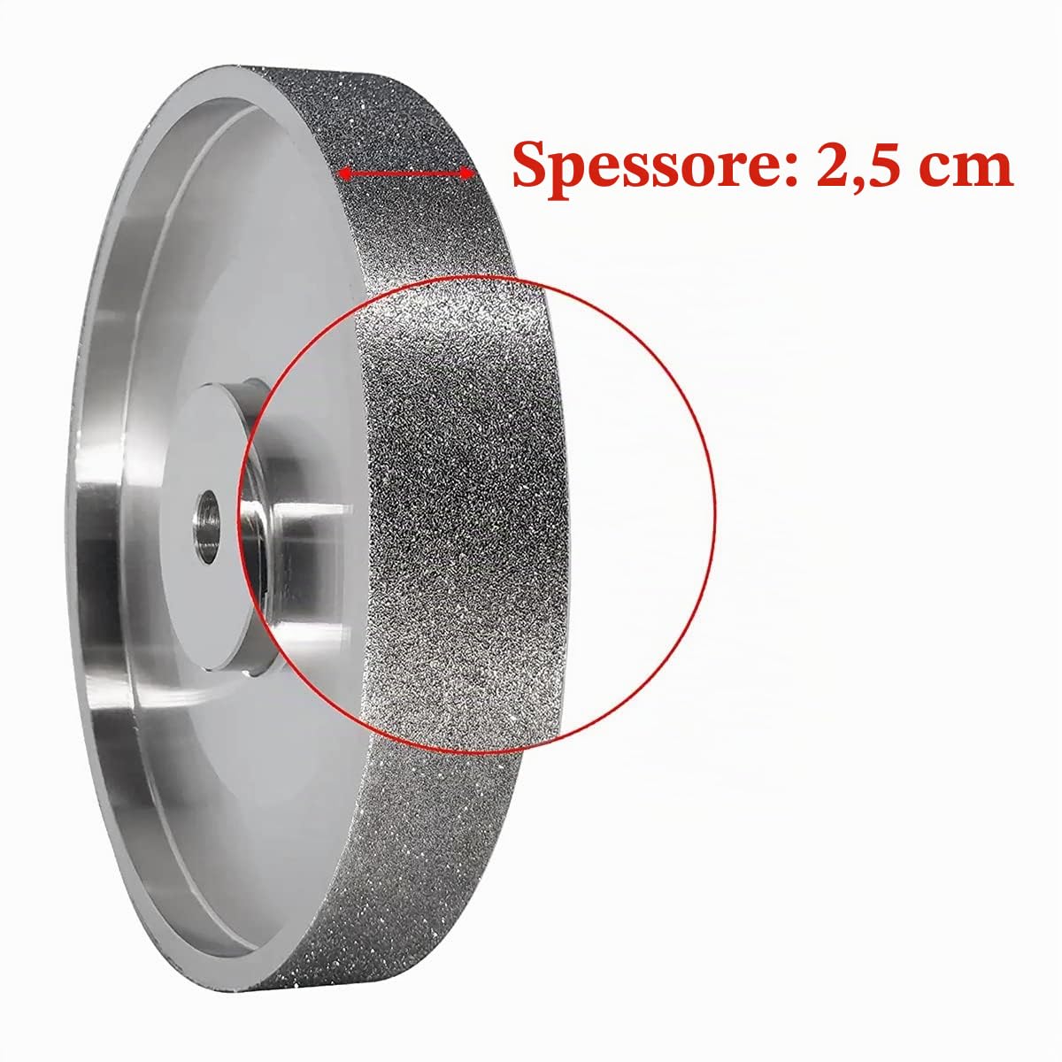 Mola CBN, diametro 6 pollici x larghezza 1,5 cm, con pergolato da 1,2 cm, mola diamantata per affilare HSS, grana 80