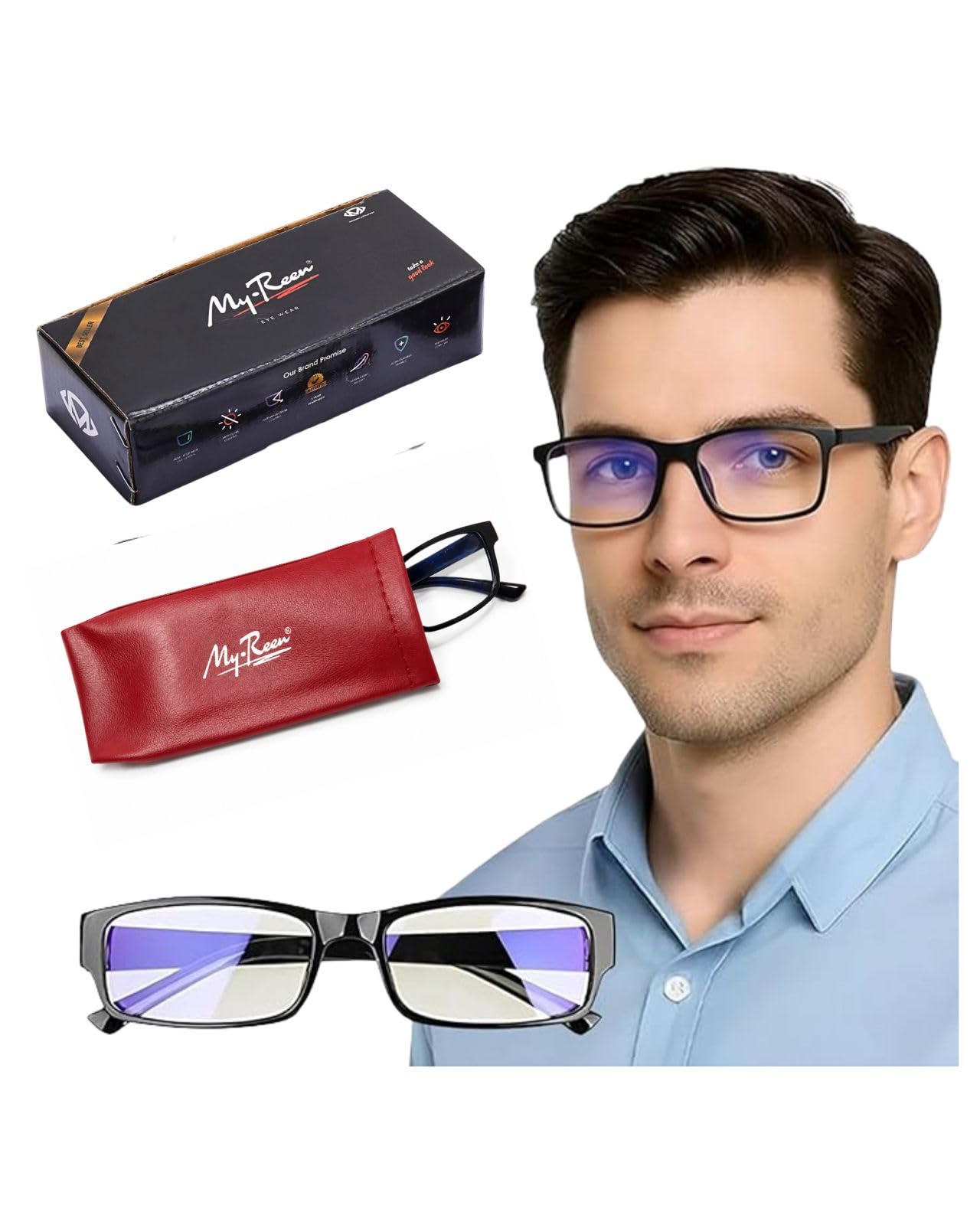 py one power auto focus blue-cut reading glasses for men & women | +1 to +3 power flex focus blue light blocking specs | lightweight readers for computer, books, newspaper reading