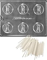 Vista 1 de Moldes de engrasación de caramelo de chocolate con palitos de piruleta (galleta de diploma)