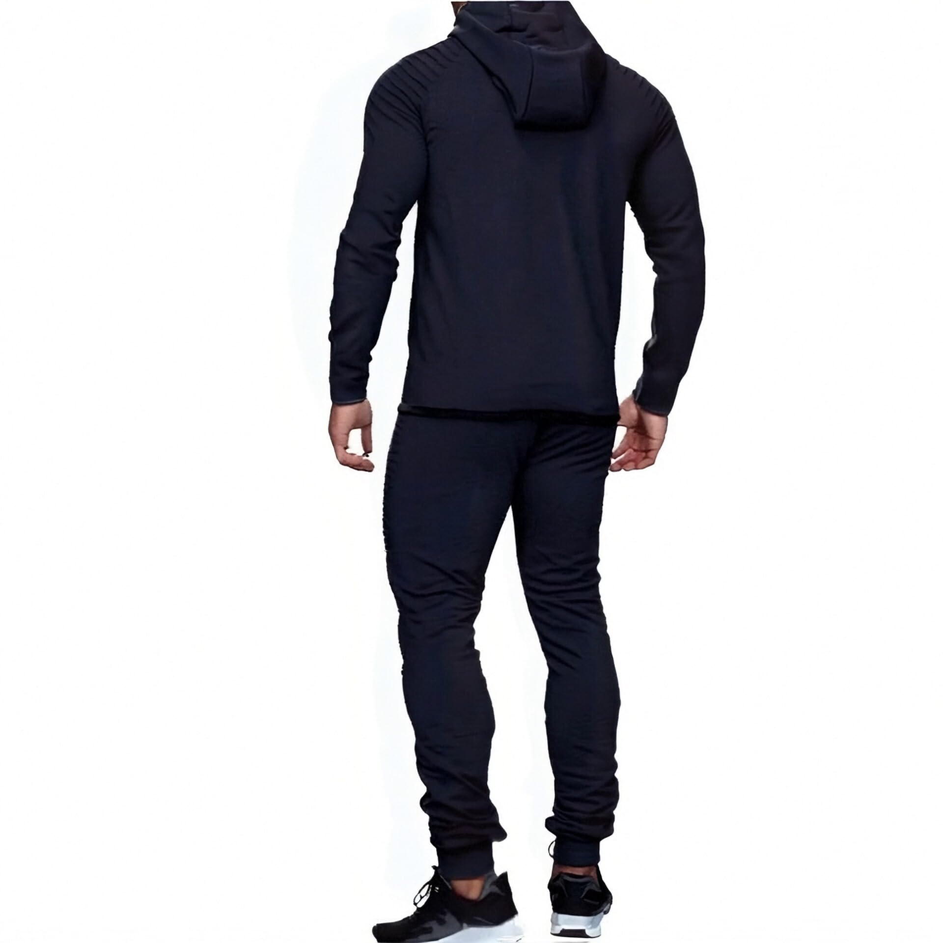 Tute da Ginnastica da Uomo Tuta Uomo Completa Manica Lunga Cerniera Giacca & Pantaloni Set Jogging per Attività All'aperto e Uso Quotidiano