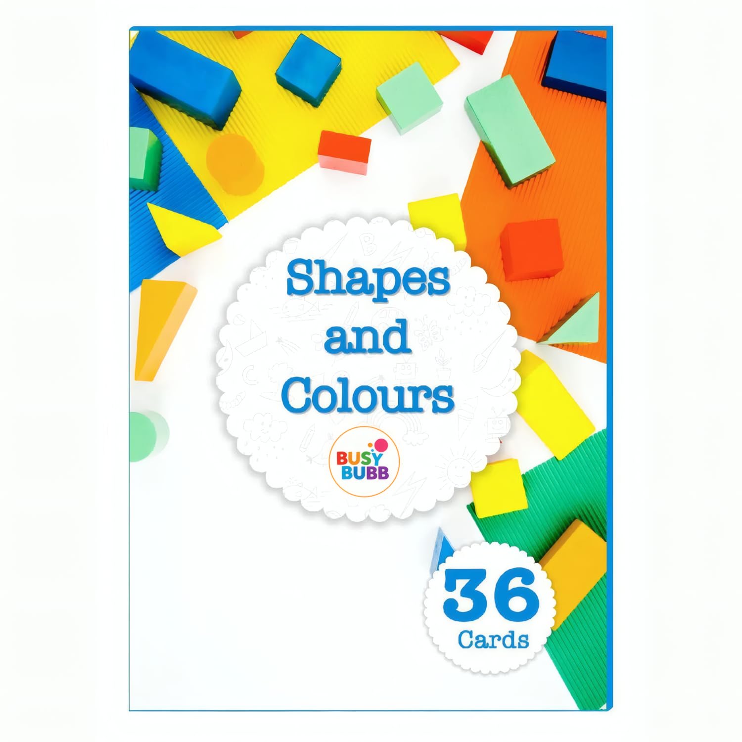Busy Bubb - Shapes & Colors | 36 Laminated Anti-Glare Flash Cards | Montessori Inspired Fun & Easy to Learn Toys for Kids-picture-24