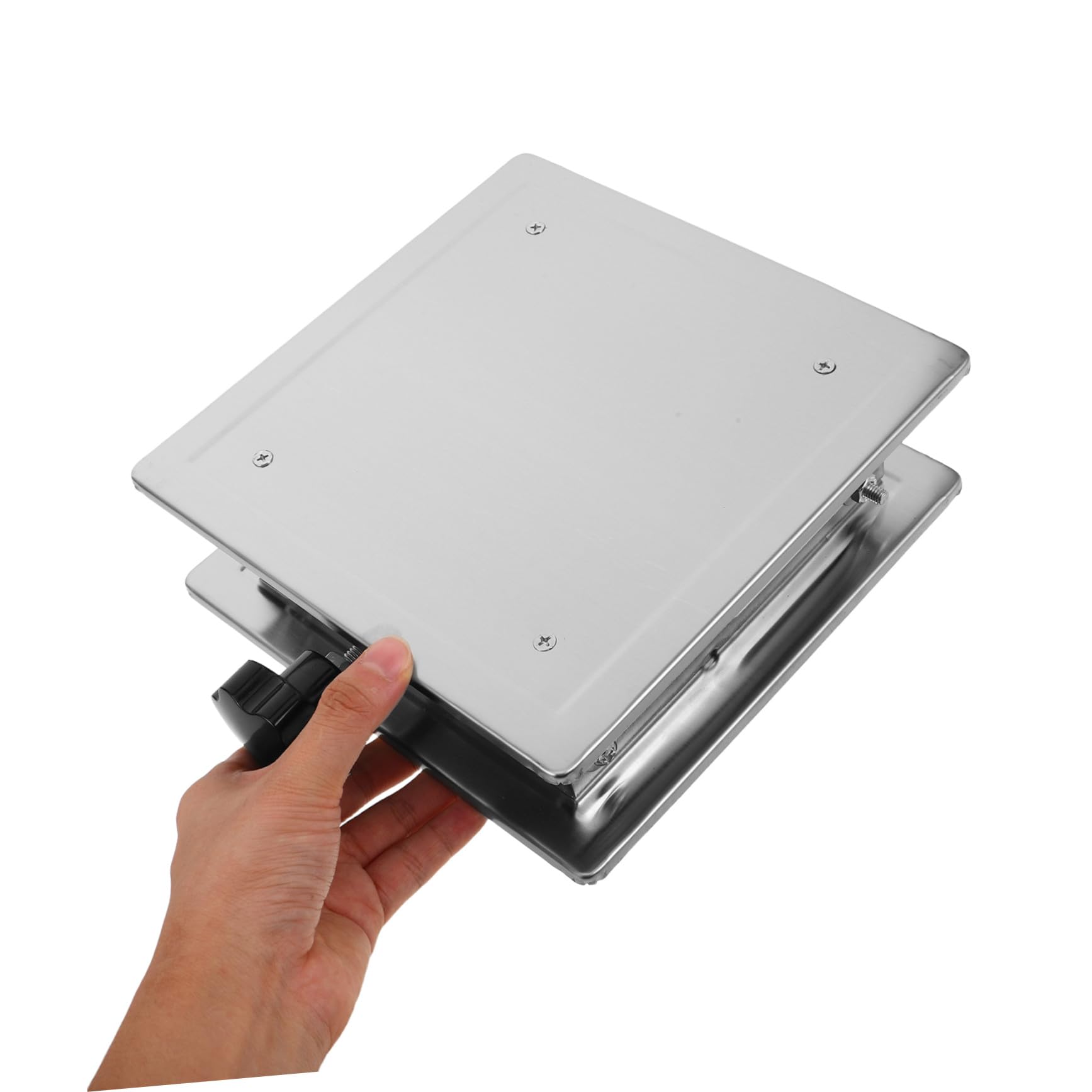 KOMBIUDA Plataforma Elevadora de Laboratorio Ajustable Gato de Mesa de Acero Inoxidable 200x200mm Soporte Manual para Experimentos Científicos