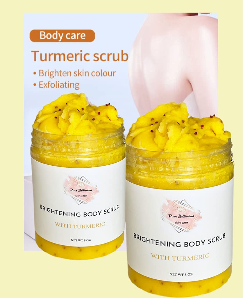 Turmeric Honey Scrub & Turmeric Face Oil Duo Combo Brightening Body For