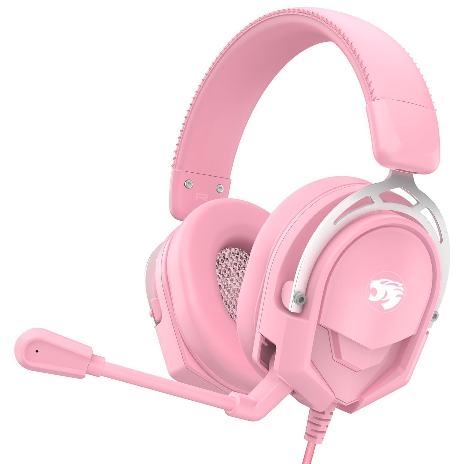 IMYB A88 Pink Gaming Headset with Mic for Ps5, Ps4, Pc Xbox One Series X/s