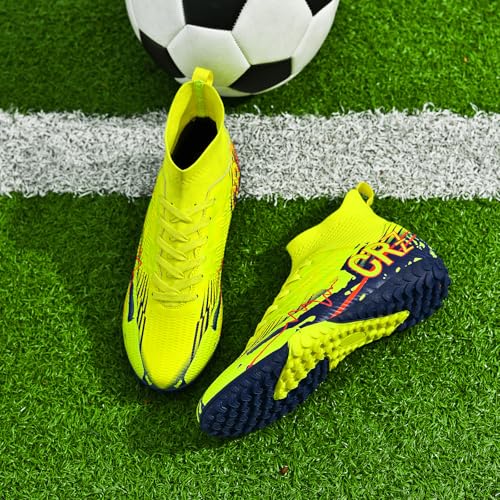 Image of Soccer Cleats for Mens Womens Indoor Turf Soccer Shoes Youth AG TF Training Football Boots Unisex