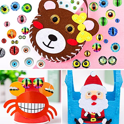 100Pcs 12Mm Self Adhesive Dragon Animal Eye Googly Wiggle Eyes For Diy Craft Sticker Children School Classroom Arts Crafts Decoration #TOP4