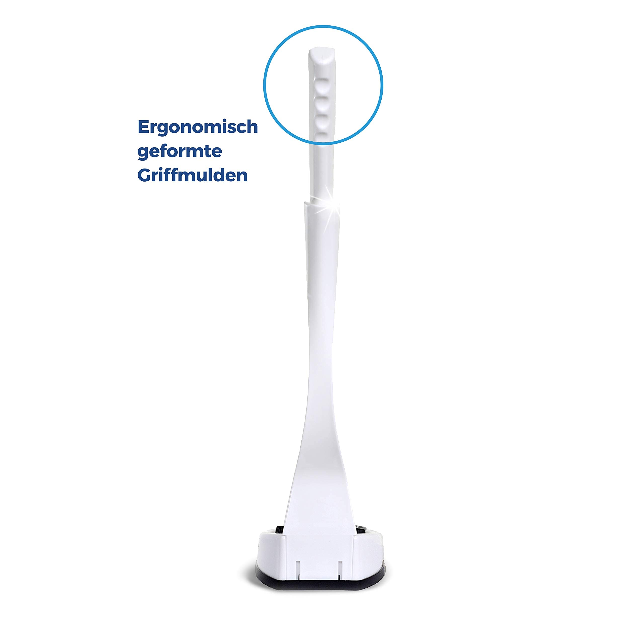 winwinCLEAN® SET: WC-Cleaner I Toilettenbürste, Klobürste mit antibakteriellem Bürstenkopf I Tropffreie WC Bürste für effektive Reinigung bis unter den Rand | inkl. WC Bürstengarnitur | Weiß/Anthrazit