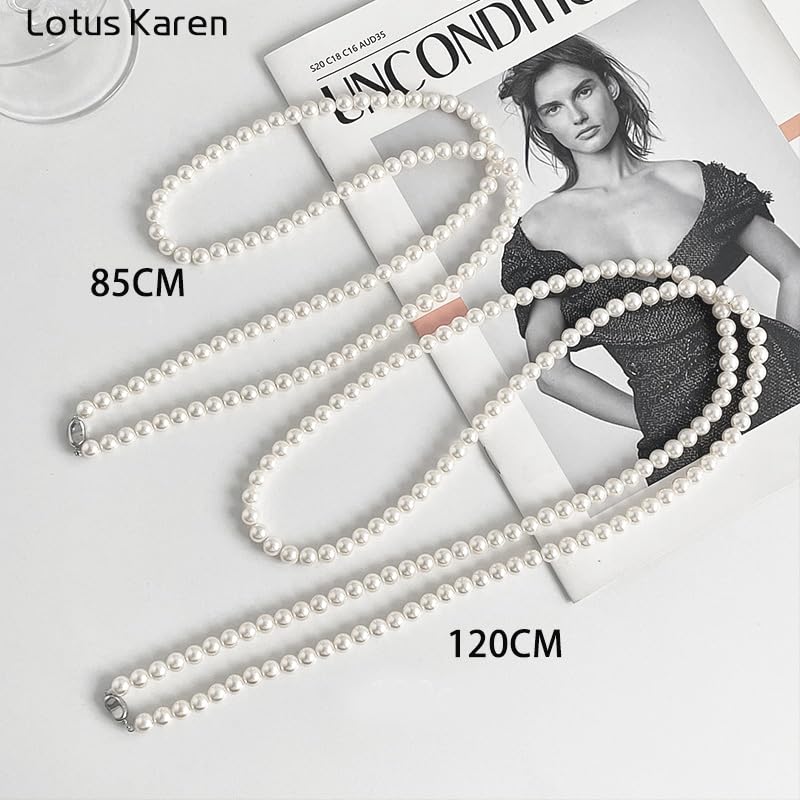 Long Pearl Necklace for women - Elegant Long Necklaces for Women Classic Pearl Choker Necklaces for Women Luxurious Pearl Necklaces for women Timeless Pearls Necklaces for Women Perfect for Weddings Parties Special Occasions2