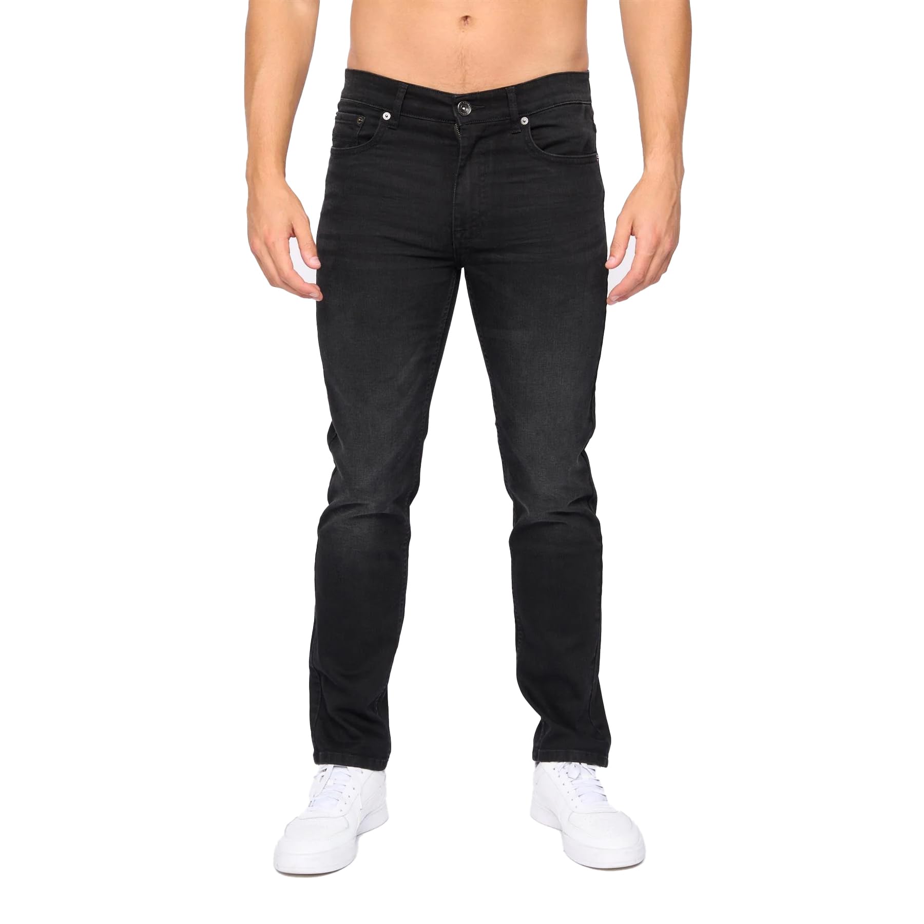 Bewley & Ritch Men's Dark Wash Abingdon Mid Wash Slim Jeans (38R) (Dark Wash)
