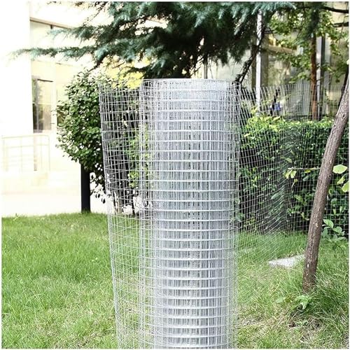 Rollo de malla de alambre soldado, cerca para gallinero, alambre de acero inoxidable de 1 mm, malla cuadrada de 12 mm, tela metálica con pinzas para cercar verduras, frutas, conejos y serpientes.