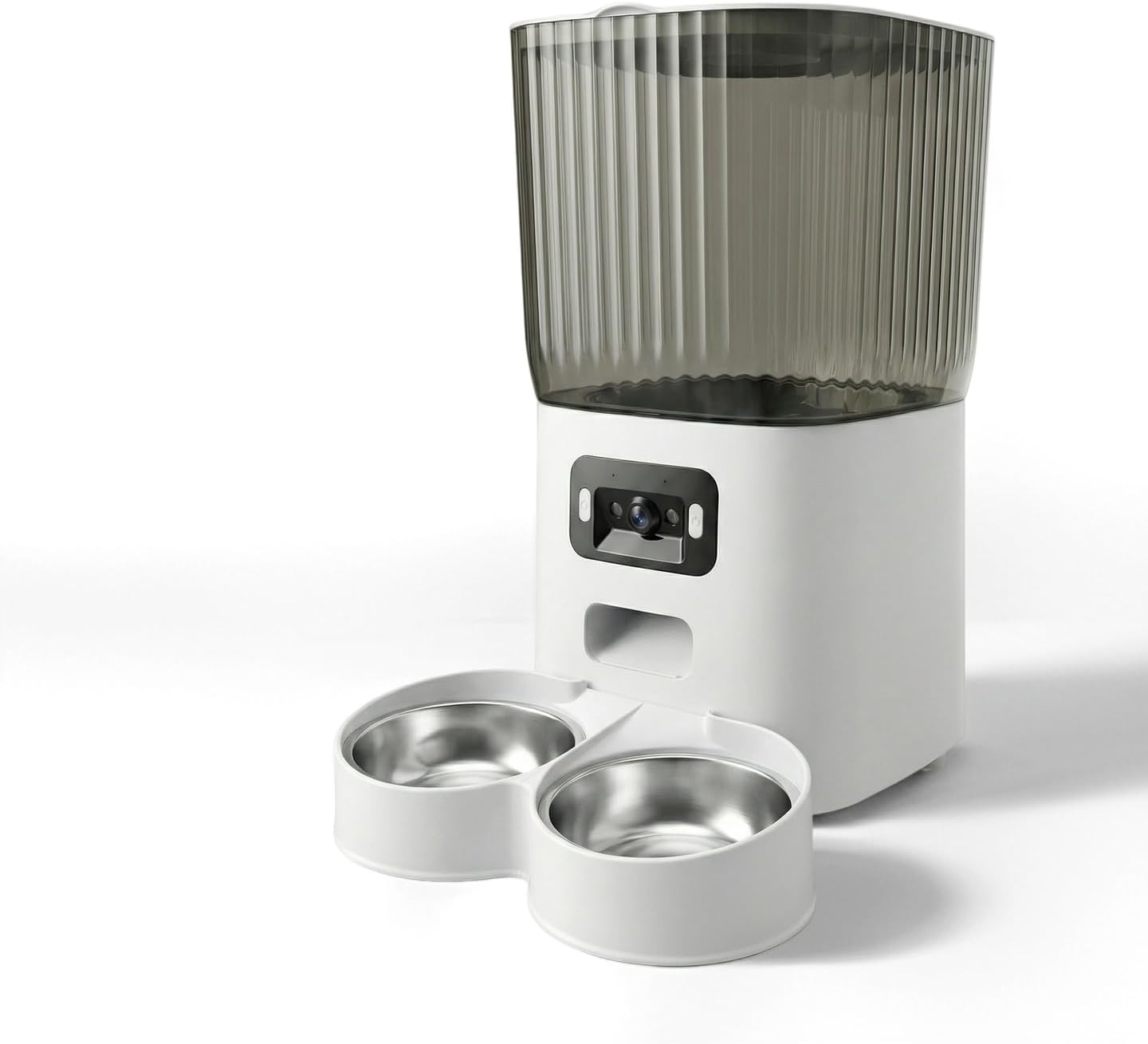 Automatic Cat Feeder with Wide-Angle Camera, 5L Smart Dog Food Dispenser, App Control, 1080P Night Vision,Motion Detection, Two-Way Audio, Large Hopper, Feeding Timer (Single-Bowl pro)