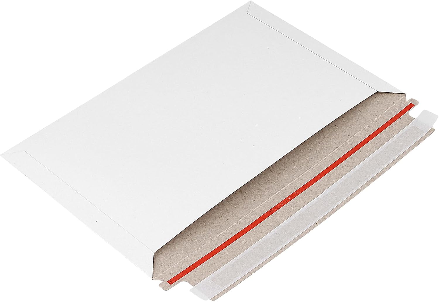 JAPCHET 200 PCS 9.75 x 6.25 Inch Rigid Mailers, Flat Photo Document Mailers with Self Seal Closure, White Cardboard Envelopes for Shipping CD, Photos, Documents, Papers