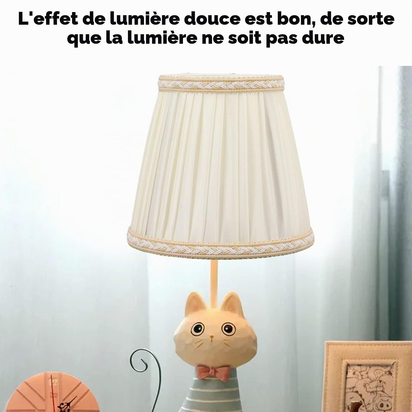 6 Pcs Abat-jour en Tissu, 9 x 13 x 14 cm Adapté aux Ampoules E14, Accessoires D'éclairage de Lustre de Chevet, D'abat-Jour Mural de Style Nordiques pour Lampes de Table, Lustres, Appliques Murales
