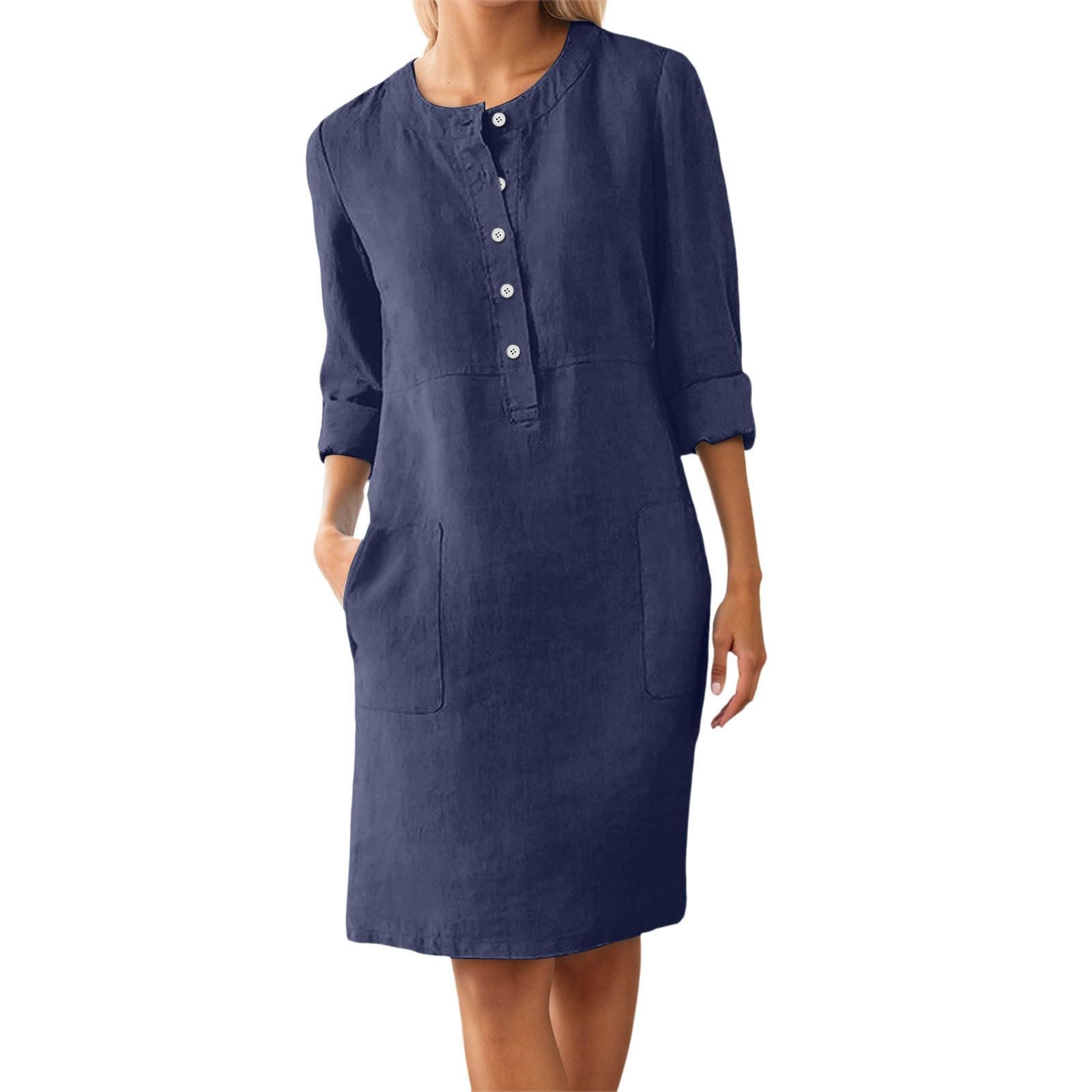 Robe légère été automne pour femme mi-saison fluide - 6