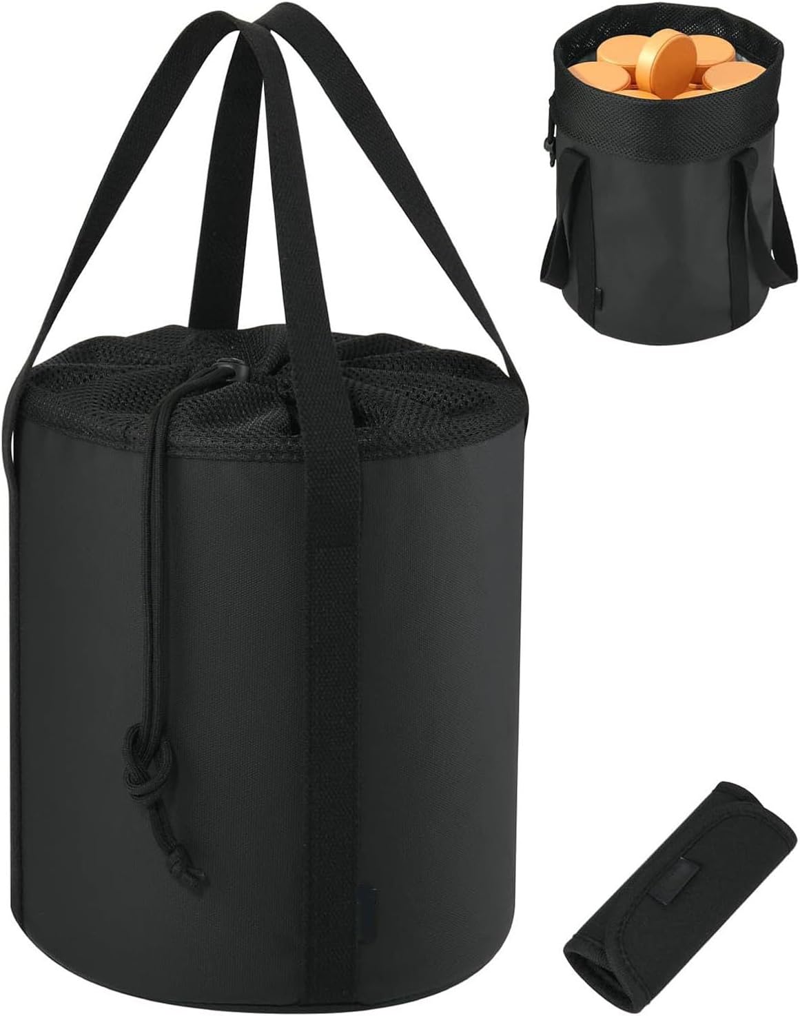 Easy Carry Ice Hockey Gear Holder Bag Strengthened Handle for Simple Transport to Rink Hockey Puck Storage Bag