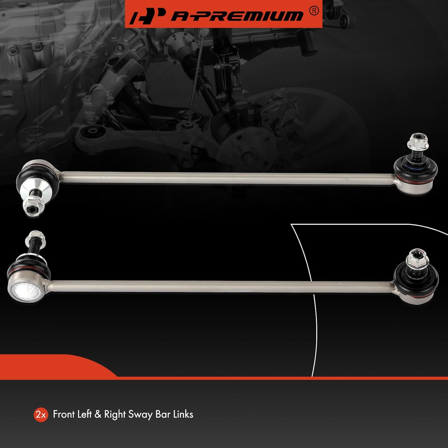 A-Premium Front Sway Bar Links Stabilizer Bar Links, Compatible with BMW M6/650i 2006-2010, 645Ci 2004-2005, 2-PC Set