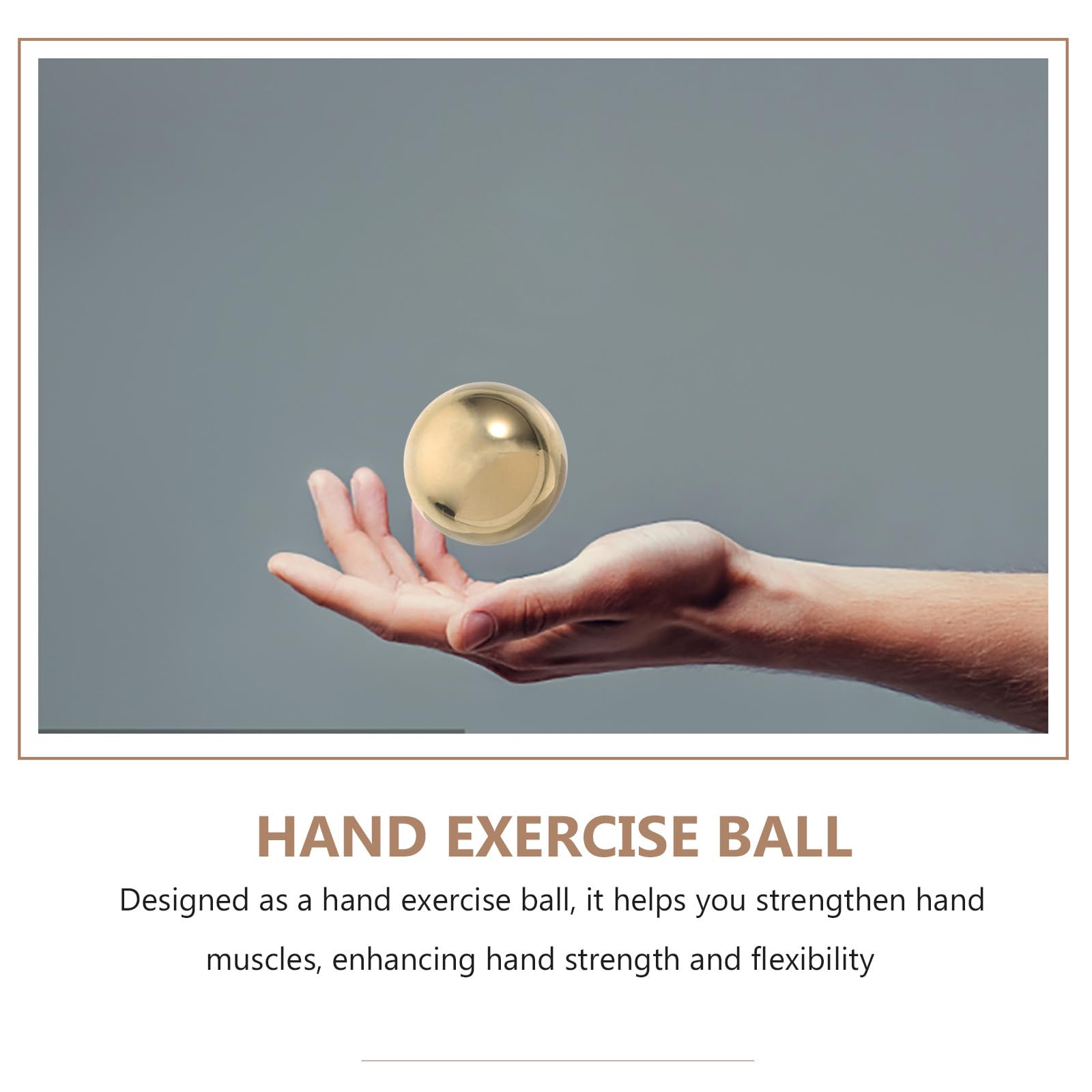MAGICLULU Palle Cinesi per Esercizi Manuali in Ottone Specchiato 40mm, Set da 2 Sfere Decorative per Salute e Benessere, Accessorio per Allenamento Mano e Arredamento Casa Adulto