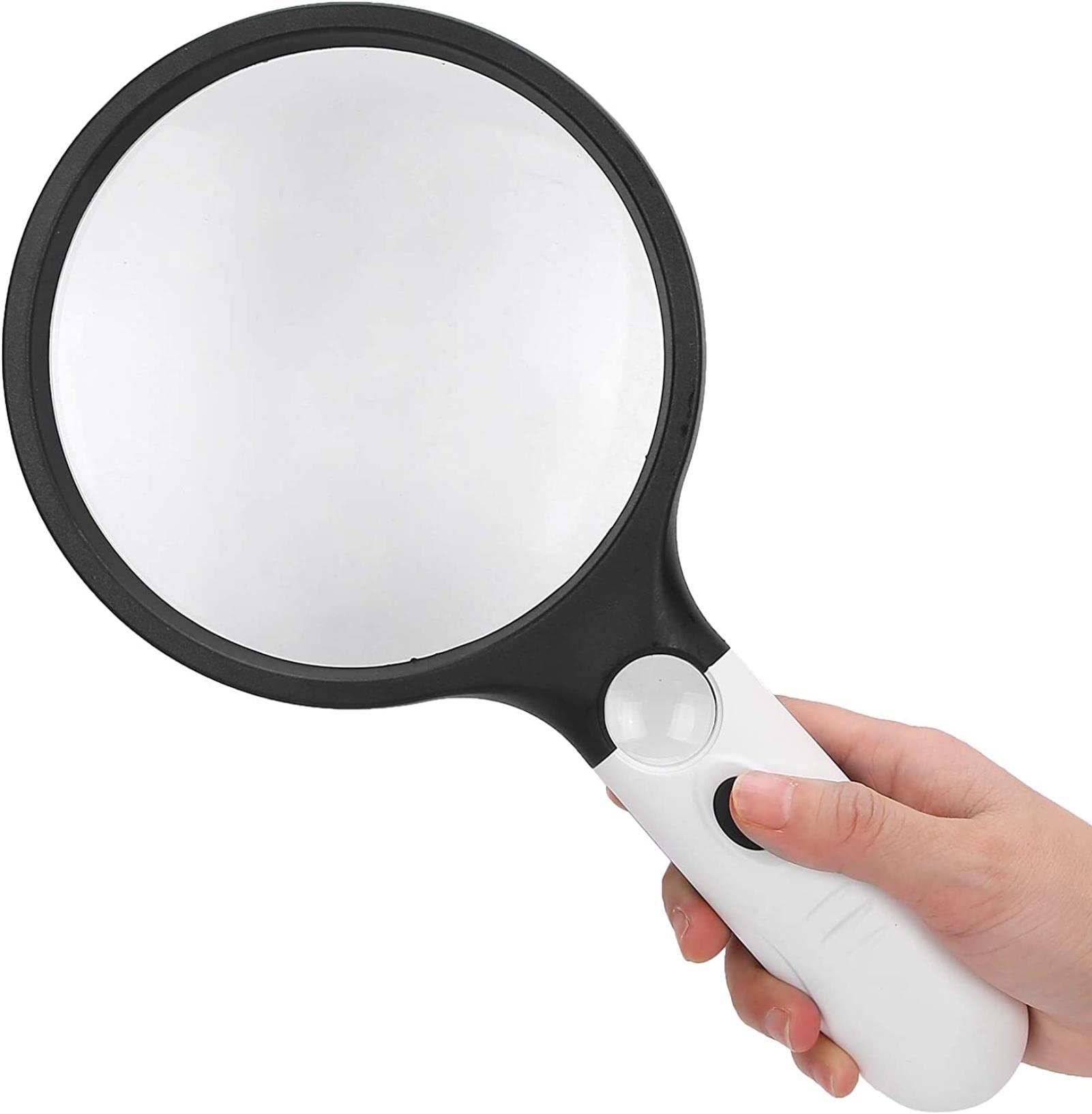 Lupa con luz 2X 30X Lupa de Mano con luz LED a batería Lupa de Lectura iluminada Lupa con paño para Lentes para Libros Periódicos Mapas Monedas Pasatiempos