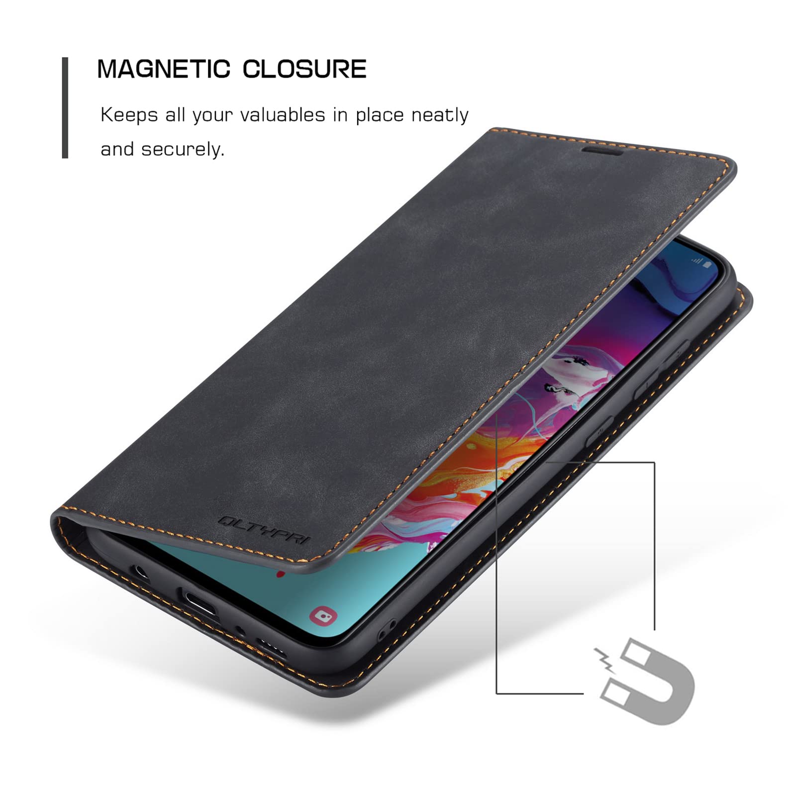 SURAZO Prestige - Custodia a portafoglio in pelle compatibile con