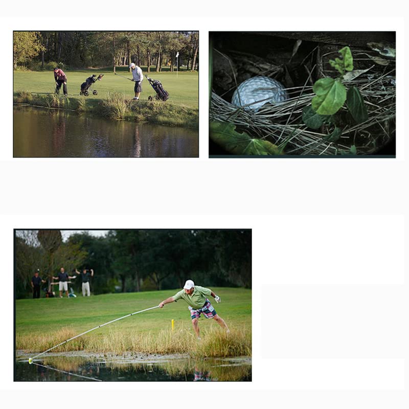 POENVFPO Recuperador de Pelotas de Golf, Herramienta Ajustable de Aleación de Aluminio, Recogedor Telescópico de Pelotas para Agua, para Entusiastas del Golf Al Aire