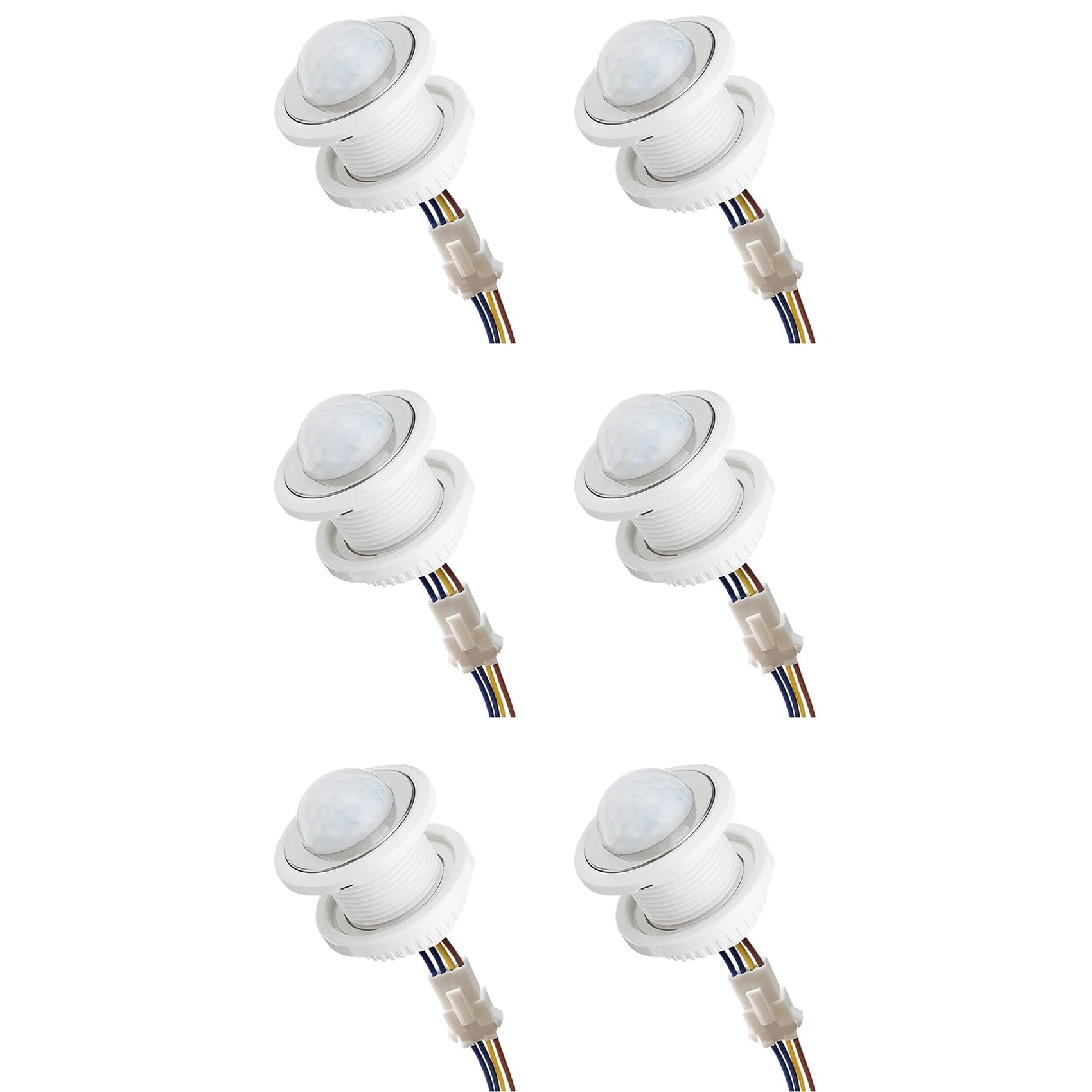 Jnchdghwa As Shown 6X Mini Motion Sensor Light Switch 110-220V Pir Sensor Smart Detection Time Delay Adjustable Infrared Induction Detector