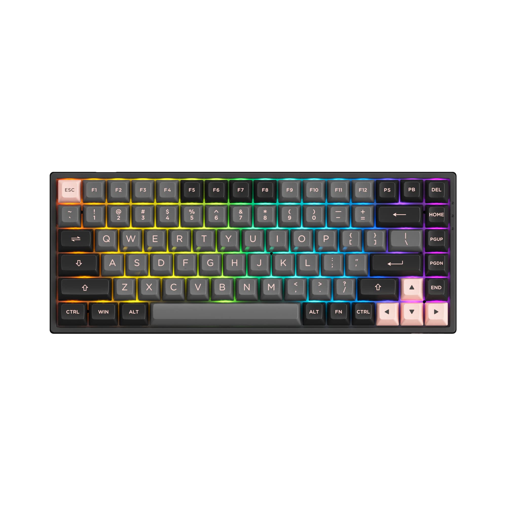 EPOMAKER AKKO 3084B Plus Black&Pink 75% Hot Swappable 2.4Ghz/Bluetooth/Wired Mechanical Keyboard, wi