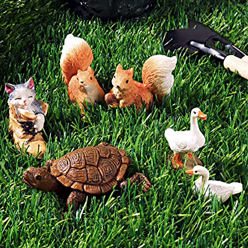 Seninda 6Pcs Mini Fairy Garden Accessories Micro Landscape Ornaments Miniature Figurines Outdoor Statues Lawn Decor #TOP6