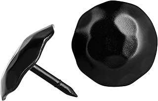 25 Pack - Iron Clavos Decorative Nails 1.25 inch - Black - Decorative Accent for Home Improvement - Farmhouse Shutters, Barn Door, Furniture, Wooden Carriage Gates - by Borderland Rustic Hardware