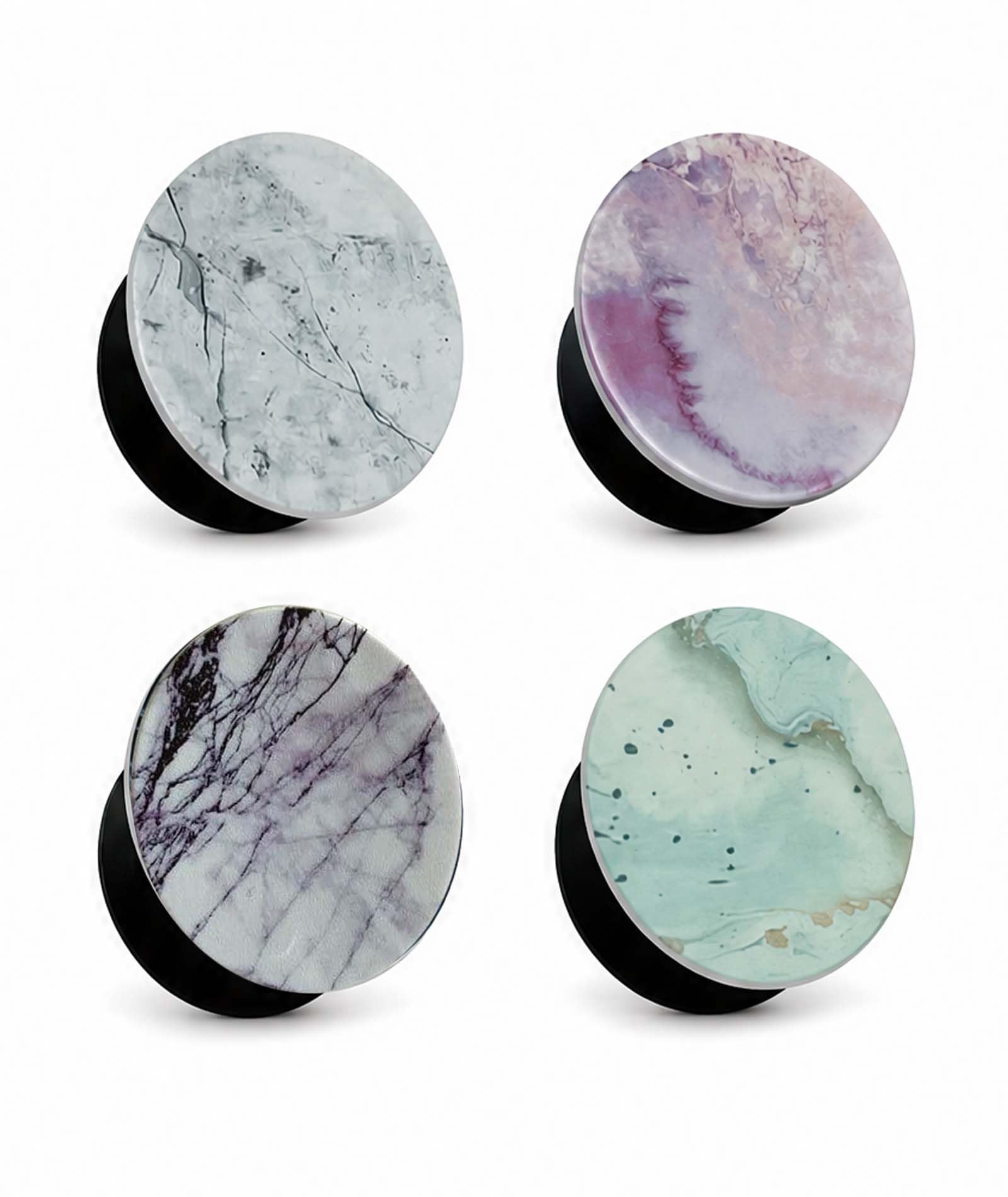 4 PCS Marble Pattern Phone Grip, Rotatable Foldable Finger Holder, Phone Holder for Hand Multi-Function Stand for Smartphone Tablet Daily Use-image-42