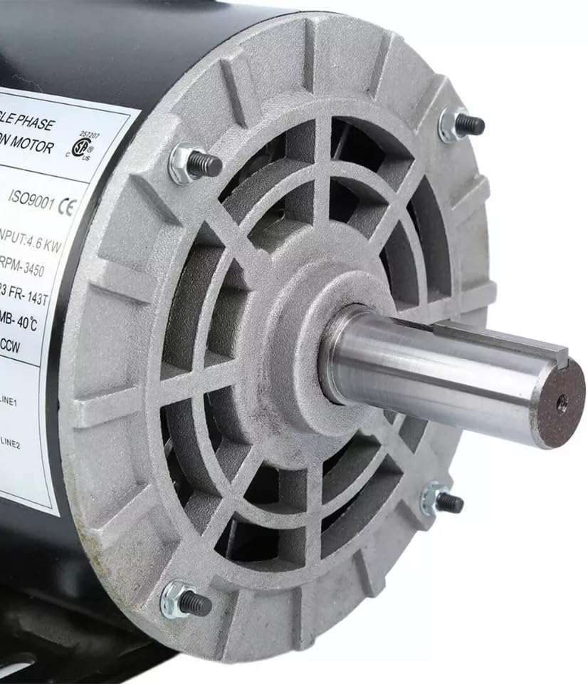 XIJIE 5HP Air Compressor Electric Motor 3450RPM Single Phase 7/8" Shaft Heavy Duty 230V 3450 RPM 4.6kW