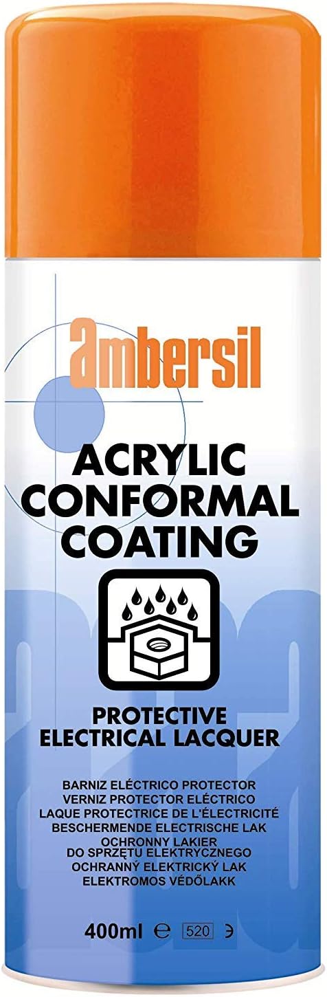 Pack Of 2 Ambersil 400ml Acrylic Conformal Coating Anti Corosion for PCB's 30235