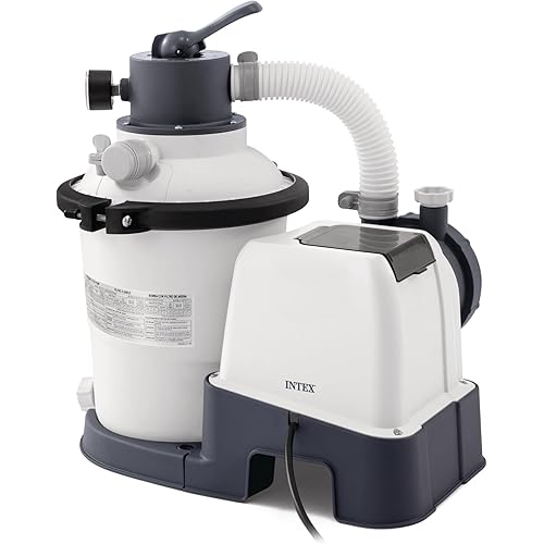 INTEX 925 GPH Krystal Clear Sand Filter Pump for Above Ground Pools, Swimming Pool Pump with Automatic Timer - Improved Circulation, Filtration, & Clarity